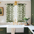 Window,48 Inch XTMYI Olive Green Kitchen Decor,Sheer Leaf Bathroom Curtains for Length,Dark Green