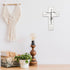Jetec 3 Pieces Faith Love Hope Cross Sign - Rustic Wood Wall Hanging Decor, 12 x 8 Inch