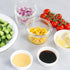 Iyulania Set 6 7 oz of Small Glass Storage Containers, Food Containers with No-Spill Lids, Thick Glass Jars for Meal