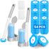 KCHDZJU 2 Pack Disposable Toilet Brush with 54 Refills, Toilet Wand Starter Kit,