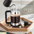 RAINBEAN French Press Coffee Maker, 12 Oz Mini Coffee Press, 1 Cup, with 3 Filterations, Borosilicate Glass