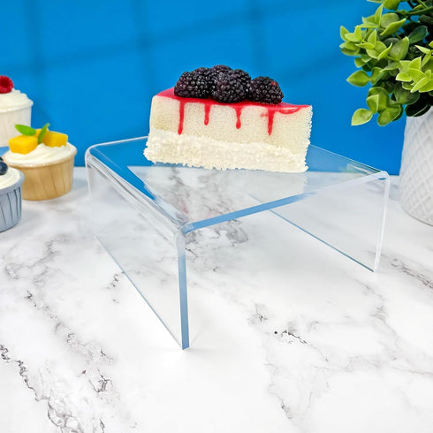 3" 6" 6" (3/16" Plymor Clear Acrylic Short Square Display Riser, H x W x D thick)