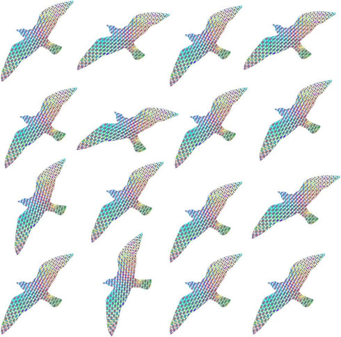 Anti Collision Window Stickers for Birds - Glass Decals Clings to Stop Bird Strikes, 16 Pieces