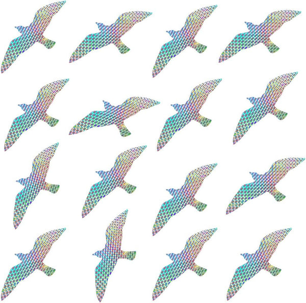 Anti Collision Window Stickers for Birds - Glass Decals Clings to Stop Bird Strikes, 16 Pieces