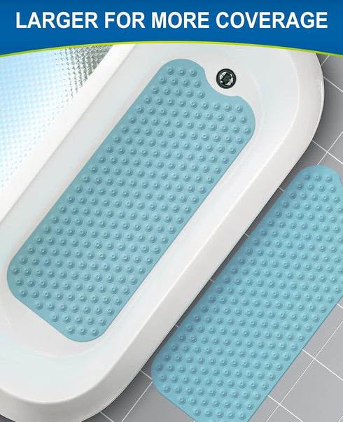 39x16inch (39x16inch, Bligli Bathtub Mat Non-Slip Without Suction Cups, Extra Long Bath Mats for Shower Bathroom