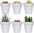 Youngever 10 Pack 3 Inch Mini Plastic Planters - Indoor Flower Pots, Grey Gardening Pots with Drainage for All House