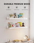 Shario 4-Pack Nursery Book Shelves, White Floating Shelves for Wall Kids, Scalloped Shelves, Wall Book Shelves