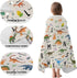 30" 50", Dinosaur Hooded Beach Towel for Kids, Alphabets Hooded Towels for Toddlers x Kids Beach Towels for Pool