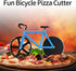 Stainless Steel Motorcycle Pizza Cutter, Novelty Two-Wheel Pizza Slicer with Non-Stick Coating, Kitchen Gadget