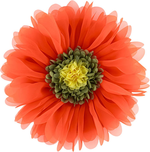 ELSKERJW 3D Flower Throw Pillow Decorative Daisy Accent Pillows Handmade Cute Round Velvet
