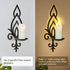 Set 2, Wall Candle Sconces of Vintage Flower-Shaped Metal Candle Holders for Pillar, Tealight, and LED Candles, Rustic