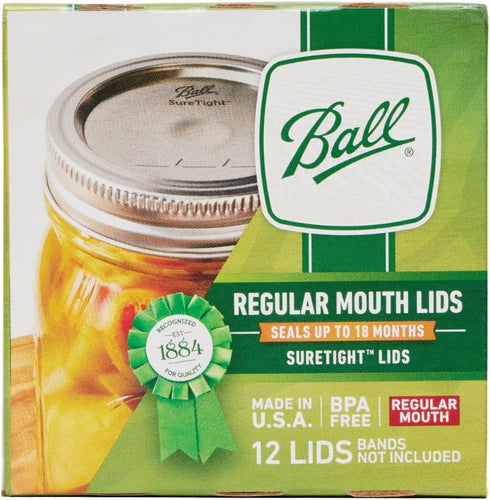 Ball Mason Glass Jar Lids Regular Mouth (24-Count), Silver