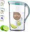 Berglander 71 OZ Fridge Door Water Pitcher with Lid, Clear PET Water Jug for Making Tea, Juice, and Cold Drinks
