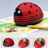 Mini Desktop Vacuum Cleaner Cartoon Ladybug Sweeper Handheld Vacuum for Cute Red Ladybird Shape