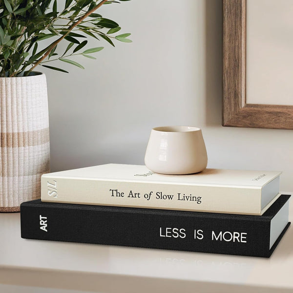 Braveriky Minimalist Decorative Books - Fake Books Storage Box for Decoration - Set