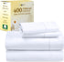California Design Den Queen Size Bed Set, 400 Thread Count 100% Cotton Cooling Sheets, Deep Pocket, White