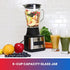 Total Chef 6-Speed Countertop Blender, 6 Cup Glass Jar, 500 W, Stainless Steel Blades, Auto-Clean Function