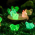 80 8 Pcs Luminous Mini Chicken, Resin Miniature Animal Figures in Colors - Glow in Dark, Perfect for DIY Projects