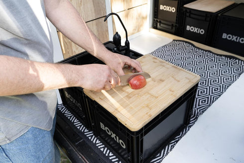 15.75" 11.81" BOXIO - CuttingBoard: Premium Bamboo Wood Cutting Board for Camping & Kitchen - x - Ideal chopping board