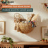 Coeusy Scalloped Wall Basket,Boho Wall Decor Basket,Big Wicker Hanging Baskets for Nursery,Door,Plants,Mail,Natural
