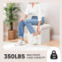 White,15"x15"x15" PINPLUS Storage Ottoman Cube Square Shaped Ottomans with Storage Foot Stool Footrest for Lving Room