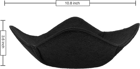 Set of 4 Plate Huggers - Microwave Plate Holder - Reusable Large Bowl Holders - Washable Microwave Plate Hugger - for Hot and Cold Bowls, Dishes and Plate Holders for Microwave (Black) by Sheff
