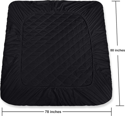 Utopia Bedding Quilted Fitted Mattress Pad (King), Elastic Protector, Stretches up to 16 Inches Deep, Machine Washable
