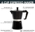 Primula Classic Stovetop Espresso and Coffee Maker, Moka Pot for Italian and Cuban Café Brewing, 6 Espresso Cups, Black