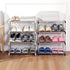 Closet (3-Tier, Small Shoe Rack, Narrow Stackable Shoe Shelf Organizer for Entryway, Doorway and Bedroom White)