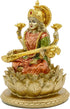 Hindu Goddess Saraswati Idol - 6.5" H Statue for Knowledge, Music, Arts, Indian Diwali Gifts for Home