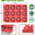 SILIVO Silicone Heart Shaped Muffin Pan (2 Pack), Nonstick Mini Molds for Baking Cupcakes, Brownies, Egg Bites