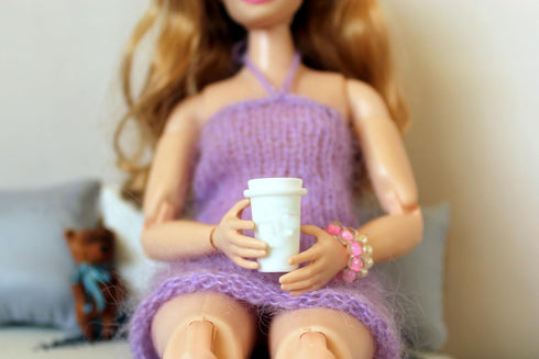 LenasMiniLand 1 1:6 Miniature Coffee Cup PIECE Fake Drink Handmade Scale Doll Mug DIY Supplies Dollhouse