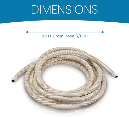 Senville 20 Ft Drain Hose Line for Mini Split Air Conditioner Ductless Heat Pump