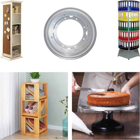 2Pack 9" 5/16 750lbs Lazy Susan Hardware Thick Turntable Bearings Load Capacity Lazy Susan Turntable Swivel Plate Base