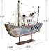 Sailboat Wood Nautical Decor with LED Light - Decorative Sailing Boat Model Beach Themed Ship Table Centerpiece Rustic