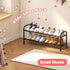 kiplant Closet, 2-Tier Closet Shoe Rack for Black Expandable Shoe Rack Metal Organizer, Heavy Duty Shoe Storage Shelf