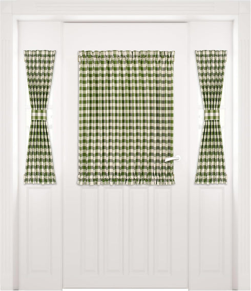 Buffalo Check French Door Panel, 54x40, Sage