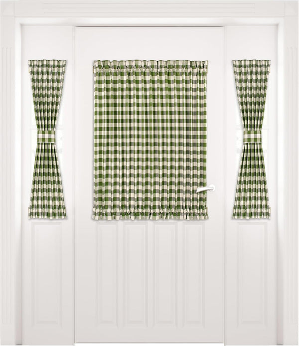 Buffalo Check French Door Panel, 54x40, Sage