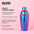 Blush Mirage Rainbow Cocktail Shaker, Stainless Steel, 20 oz, for Cold Brew Cocktails, Home Bar Cart, Gifts for Women