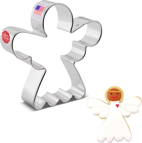 Angel Cookie Cutter, 3.75", Made in USA by Ann Clark