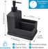 3 1 Countertop Dish Soap Dispenser with Sponge Holder,Liquid Hand and Dish Soap Dispenser and Spong Caddy with Brush
