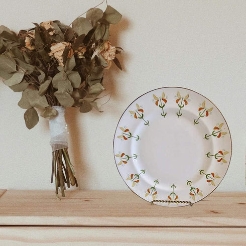 HOHIYA 6 Pcs Plate Stands for Display Holder, Gold, 3 Inch Twist Wire Iron for Decorative Plates