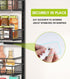 Over The Door Pantry Organizer, 6-Tier Adjustable Hanging Baskets, Metal Wall Mount Spice Rack for Home & Kitchen -