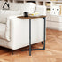Generic ET-X-BRW1 NEFROM C-Shaped End Table, Small Couch Side Table, Sofa TV Tray Table for Living Room, Bedroom