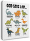 Ryeolo Kids Dinosaur Canvas Prints Wall Art - Animal Prints Wall Art, Safari