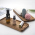 Acacia Wood Bathroom Vanity Tray, 13.8 x 5.5 x 0.8 inch Counter Tray, Toilet Tank, Charcuterie Snack Serving Board