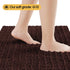 ACCUMTEK Luxury Brown Bathroom Rug Mat, 36"x24", Ultra Soft Thick Absorbent Non Slip Chenille Mat for Bathroom