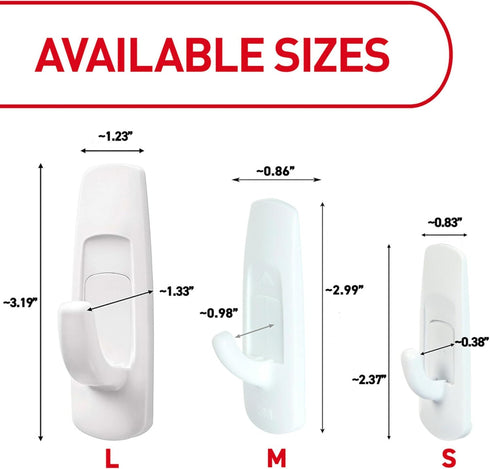 Command Large Utility Hooks 5 lb, 7 Wall Hooks and 12 Command Strips for Damage-Free Hanging and Storage