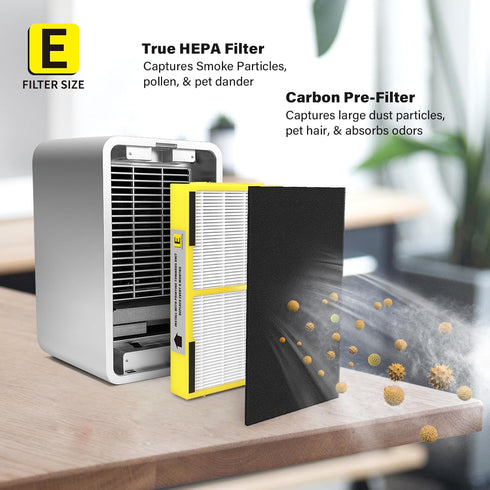 FLT4100 Replacement Filter E 2-Pack Compatible with Guardian Technologies AC4100, AC4100CA, AC4150BL, AC4150PCA, AC4150P