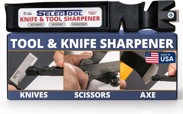 SELECTOOL MultiTool Blade Sharpener, Tool and Knife Sharpener for Kitchen Knives, EDC Gadgets, Black